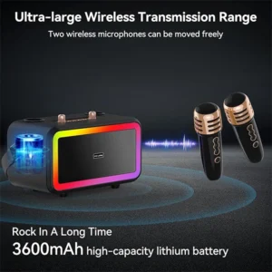 اسپیکر بلوتوثی قابل حمل مدل +Boom Bass M3201-2