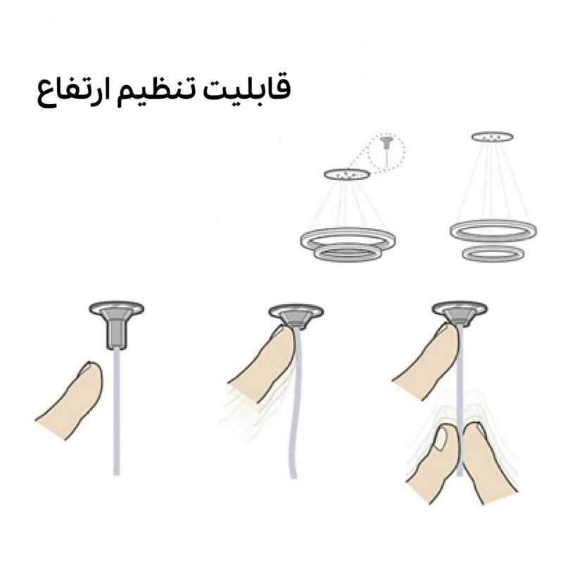 لوستر مدرن گل 6 پر نیک نورپارسیان کد Nik0806