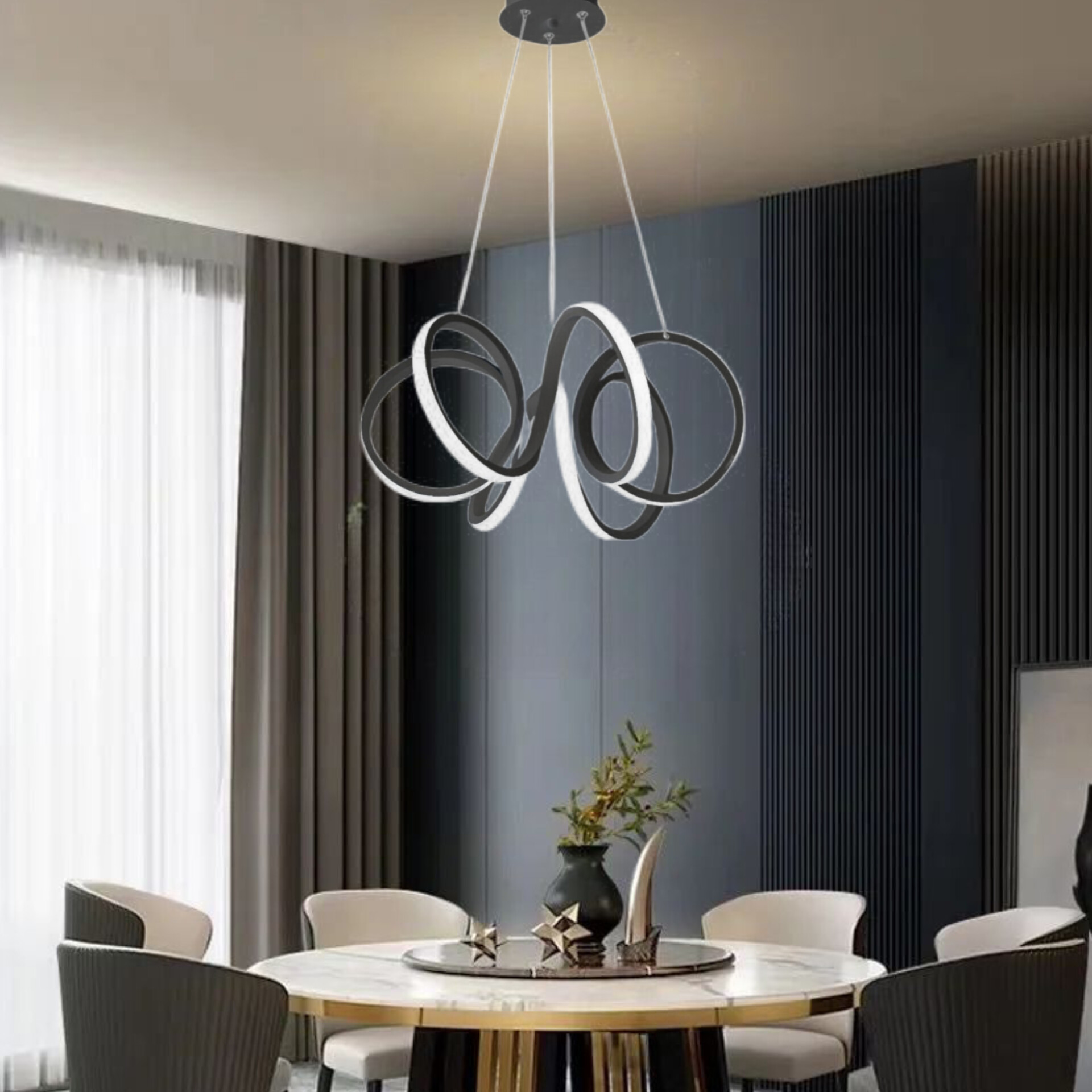 لوستر مدرن گل 6 پر نیک نورپارسیان کد Nik0806